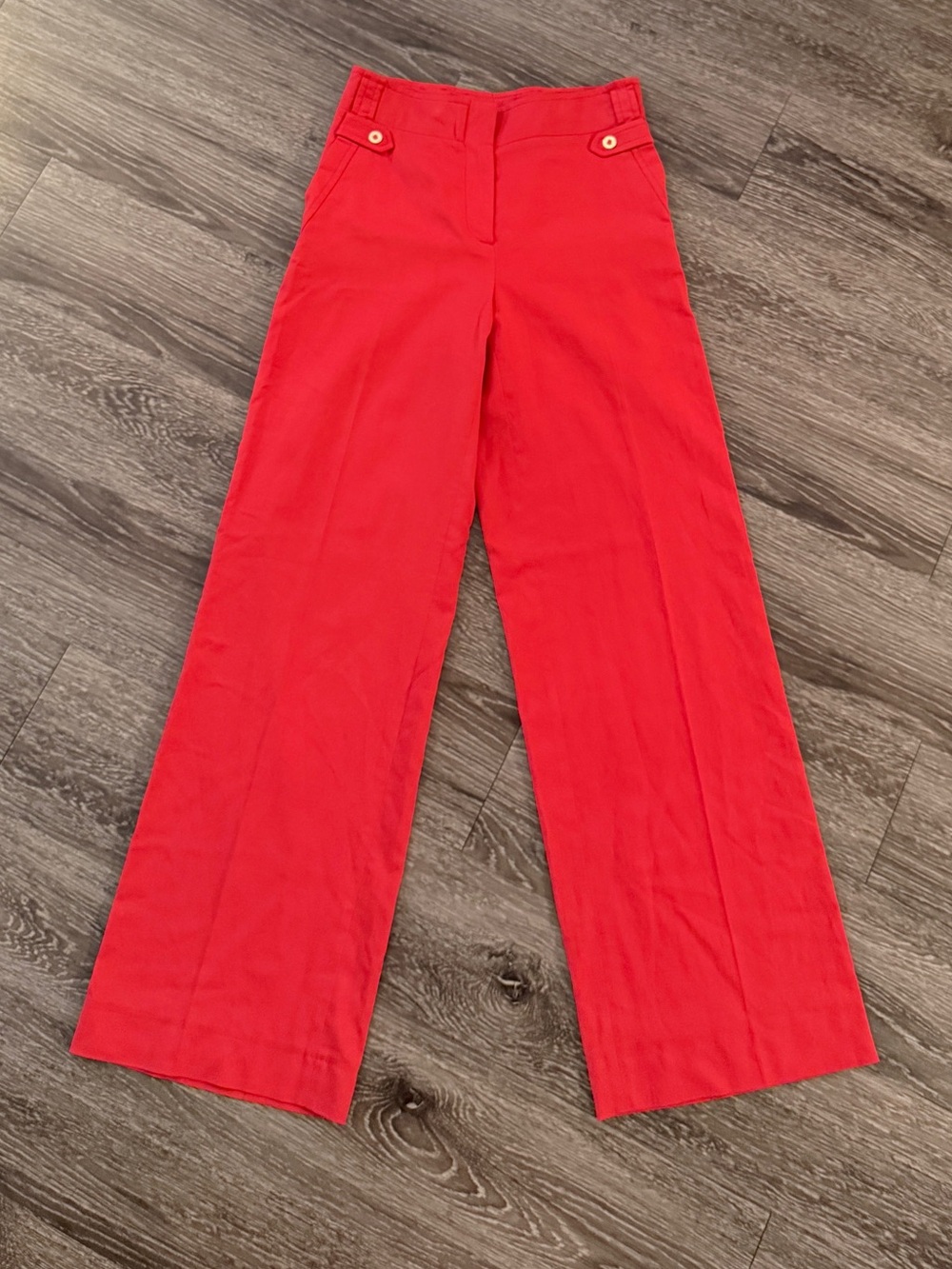 Carolina Herrera Red Wide Leg Trouser